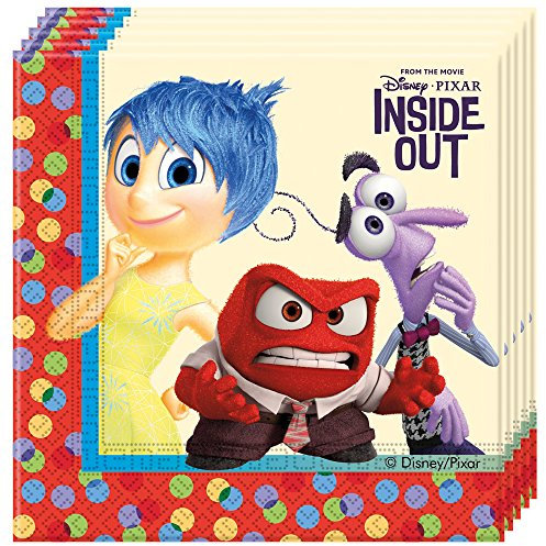 Unique Party - Piatti per feste, 23 cm, 8 pz, motivo: Inside Out