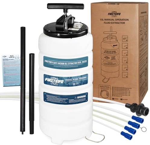 FIRSTINFO A1106H | 15L Manuale | Pompa Estrattore Olio Liquido | Pompa Aspirazione Olio | per Auto, Moto, Motori