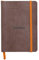 RHODIA 117303C - Chocolate Flexible Notebook - A6 - Lined - 144 pages - Ivory Clairefontaine Paper 90 g/m - Bookmark, Elastic Closure - Faux Leather Cover - Rhodiarama Collection