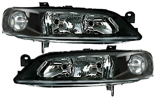 Depo Scheinwerfer Set links + rechts in Klarglas Schwarz vorbereitet für LWR