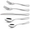 Vinsani 20 Piece Stainless Steel Cutlery Silverware Flatware Home Use Tableware Dinnerware Set Knife Fork Spoon Dessert Spoon, Service for 4 People, Mirror Polished - Dishwasher Safe Easy Clean