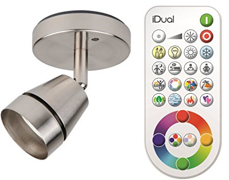 Jedi lighting LED Ivory Brushed Nickle iDual 345 lm 1 L und Fernbedienung 5420060413001
