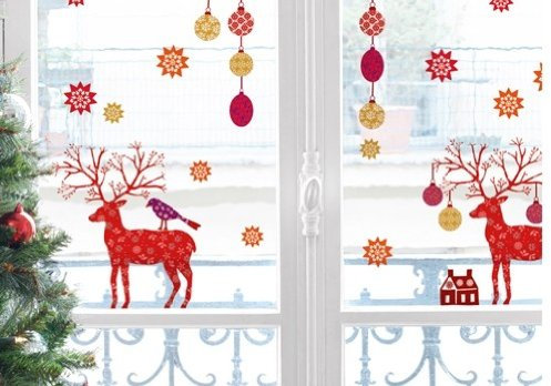 Unbekannt Xmas Fenstersticker Rothirsch