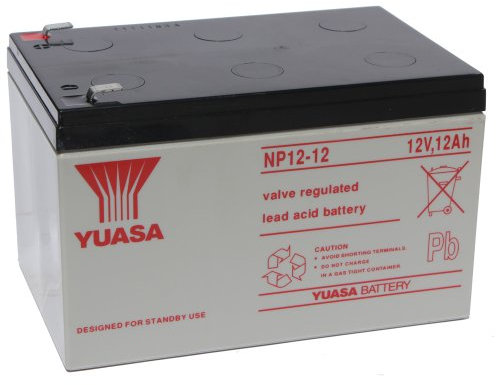 Yuasa NP12-12 12V Lead Acid Battery, UPS Backup Alarm and Emergency Battery (Pack of 1)
