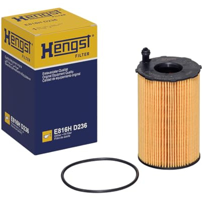 HENGST - Ölfilter E816H D236 - Öl-Filtereinsatz für KFZ | Hochwertiger Motorölfilter für KFZ mit Otto- oder Dieselmotor - Robuster Ölfilter mit hoher Schmutzaufnahmefähigkeit