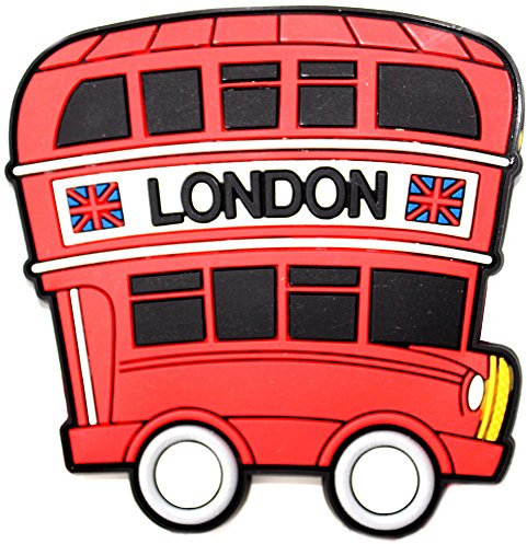 British London Union Jack PU Fridge Magnet (London Bus)