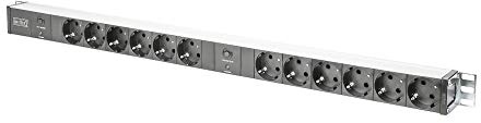 DIGITUS DN-95405 – Steckdosenleiste – 2x 6 Abgriffe – Vertikale Montage im Netzwerk- oder Serverschrank – 230VAC – 50/60Hz – 2x 16A – Mit 2 Zuleitungen