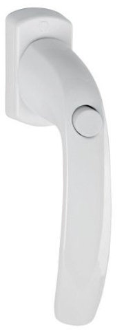 HOPPE Fenstergriff duraplus New York in Aluminium verkehrsweiß (mit Druckknopf)
