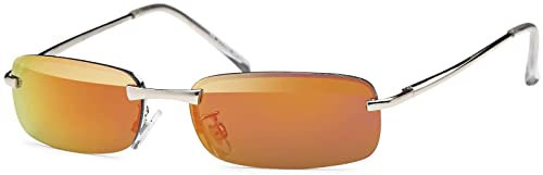 BEZLIT Rechteckbrille Herren Sonnenbrille Streetfighter Fliegerbrille Sportlich B414 Rot