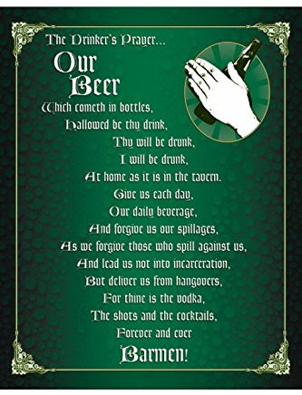 Gebet des Trinker – Bier – Beer – 40 x 50 cm Kunstdruck/Poster