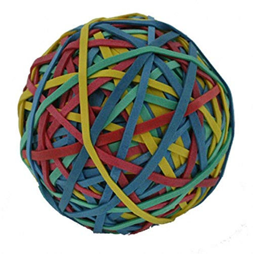ALCO Gummibänder Ball, Rubber Band Ball, 50mm, Inhalt 190gr, Sortiert