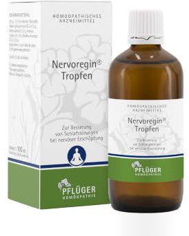 Nervoregin Tropfen, natürliche Hilfe bei Schlafstörungen, 100 ml | für eine erholsame Nachtruhe, ab 12 Jahren, ohne Neben- und Wechselwirkungen, vegan, homöopathisches Arzneimittel