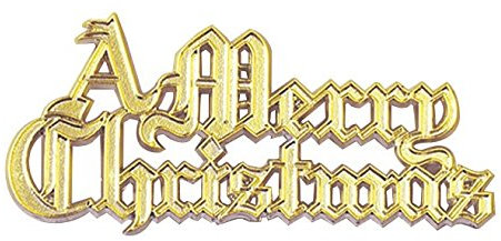 3 x 'A Merry Christmas' Cake Motto Decoration