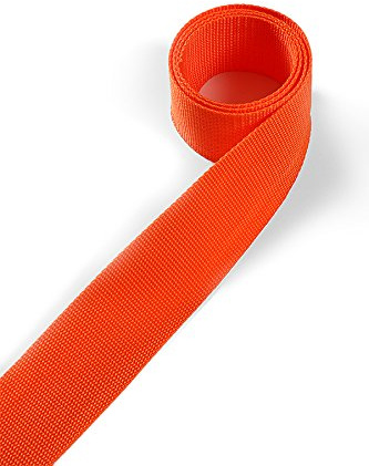 1buy3 Gurtband aus Polypropylen 40mm breit, 12 Meter lang, Farbe:9 - Reinorange | Grundpreis pro Meter = € 0,79
