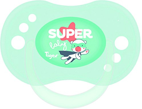 Tigex - Biberons et Tétines - Sucette reversible Sensitive Silicone - 6/18 mois- 2 - Jour - Opaque 4 couleurs
