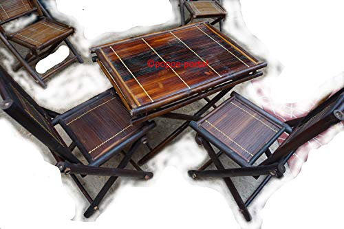 poppe-portal 5 tlg Bambus Klappsitzgarnitur Nigra