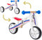 BIKESTAR Mini Kinder Laufrad Holz Lauflernrad mit DREI Rädern für Jungen und Mädchen ab 1 – 1,5 Jahre | 2 in 1 Kinderlaufrad | Weiß Blau Rot | Risikofrei Testen