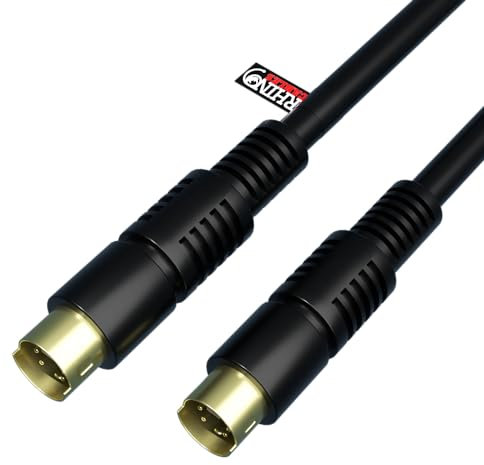 Rhinocables S-Video Male to Male Cable - 3m, SVHS Lead, Super Video, TV, Camcorder, Graphics, 4 Pin Mini Din, Gold Plated Plugs