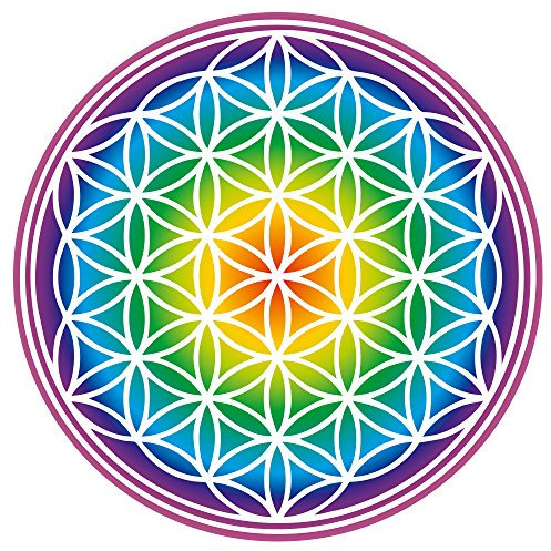 Kiwistar - Wandtattoo Wohnzimmer Blume des Lebens - Baum - Wandtattoo Kinderzimmer - Wanddeko für Wohnzimmer, Flur, Schlafzimmer - kreative Wandgestaltung - Moderne Wanddekoration