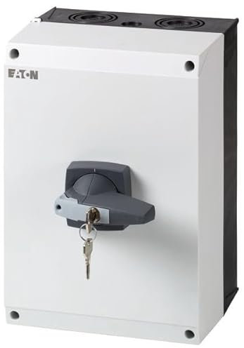 Eaton 172799 Last Circuit Breakers, 160 A 3-Pin + N with Grey Twist Handle Cylinder Lock Assembly, CI K5 Case