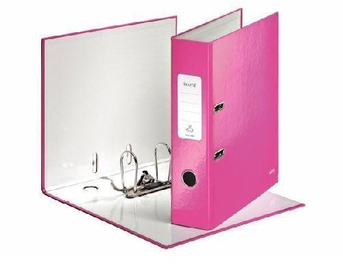 Ordner A4 8cm Wow pink metall. LEITZ 1005-00-23
