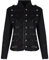Ro Rox Femme Parade Veste Blouson Emo Punk Napoleon Militaire Officier (S - FR 36, Noir)