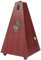 Wittner Metronom Taktell Pyramidenform System Maelzel Serie 855 - Kunststoffgehäuse - Mit Glocke - Mahagoni-Maserung - Mechanisch zum Aufziehen - Keine Batterien erforderlich - Made in Germany