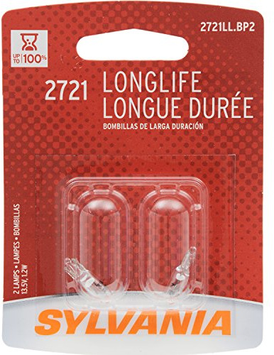 SYLVANIA 2721 Long Life Miniature Bulb, (Contains 2 Bulbs)