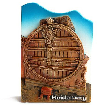 City Souvenir Shop Relief-Magnet Heidelberg Fass