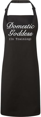 60 Second Makeover Limited Domestic Goddess In Training Black Apron Novelty Gift Friend Kitchen Present New Home Engagement Valentines Present