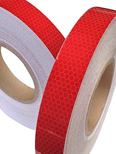 Tuqiang® Hoch Intensives Rot Reflektierendes Klebeband 25mm x 2.5m 1PC
