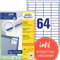 AVERY Zweckform 3667-200 Universal Etiketten (12.800 plus 1.280 Klebeetiketten extra, 48,5x16,9mm auf A4, Papier matt, individuell bedruckbar, selbstklebende Aufkleber mit ultragrip) 220 Blatt, weiß