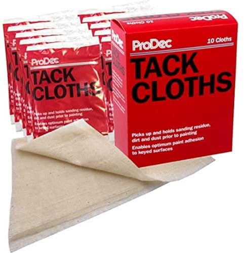 ProDec Tack Cloths for Removing Dust, Dirt and Debris From Surfaces Prior to Painting, Cream, 76 cm x 41 cm, 10 pack