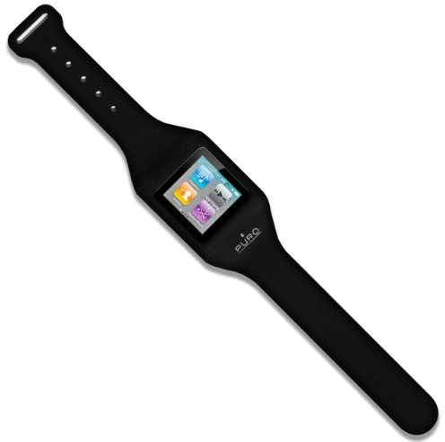 Puro nano6wristblk Armbanduhr Armband Silikon für iPad Nano 6 schwarz