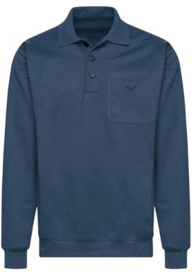Trigema Herren Langarm Polo aus Sweat-Qualität