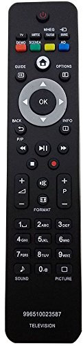 ALLIMITY 996510023587 Control Remoto Reemplazado para Philips 26PFL340512 996510023587 26PFL340560 26PFL3405H12 26PFL3405H05 26PFL3405H60 32PFL5624H12 32PFL540460 37PFL5604H60 42PFL5624H12 TV