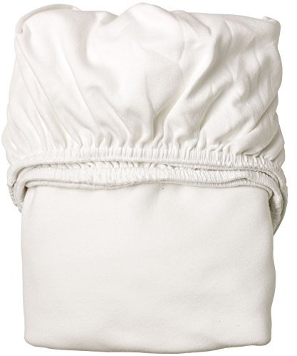 Leander Doppelpack weiches Jersey-Bettlaken für Babybett (weiß)