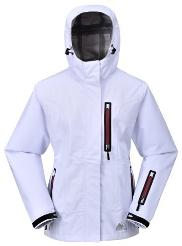 Cox Swain Damen 3-Lagen Hardshell Outdoor Jacke Lisa 8.000mm Wassersäule 5.000mm atmungsaktiv, Colour: White, Size: L