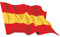 Indigos UG Auto Aufkleber Spanien 10 cm - wehend - LS162 - Autoaufkleber Fahne - Sticker Flagge - Heckscheibe, Spoiler, Tuning - UV-beständig und selbstklebend