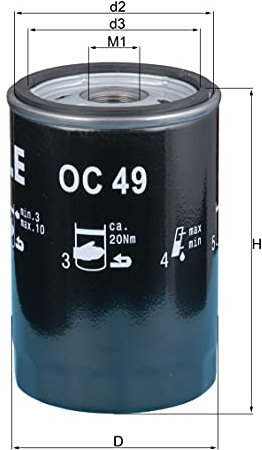 MAHLE OC 49 Ölfilter