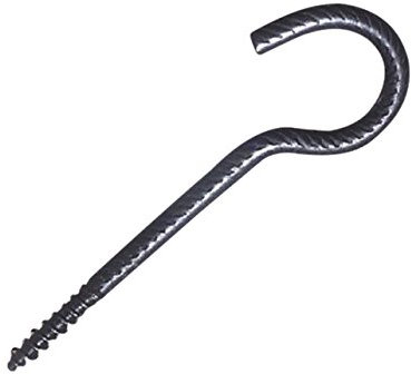 Dresselhaus 0/4208/705/5,2/80/ /74 Schraubhaken, gebogen rustikal, schwarz, 5,2 x 80, 100 Stück
