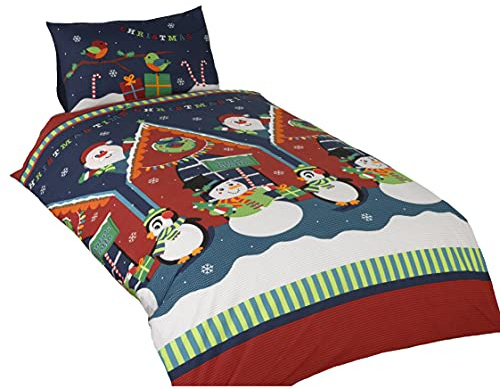 Rapport Santa's Grotto Kids X-Mas Duvet Set, Multi-Colour, Toddler