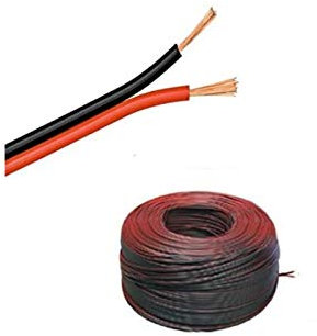 5m LED Kabel Zwillingslitze 2x 0,50mm² schwarz/rot 2-adrig, Kupfer!