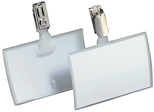 Durable Namensschild Click Fold, mit Clip, 54 x 90 mm, 70% recycl. PP, Packung à 25 Stück, 821619