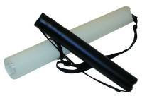 Rumold 360.116 Polyethylen Zeichenrollen-Köcher mit Schultergurt, Zweiteilig, Schwarz, 80mm Durchmesser, 600mm-1000mm Länge