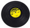 balvi Untersetzer Vinyl Farbe Schwarz In Form Einer Vinyl-Schallplatte Silikon 15 cm