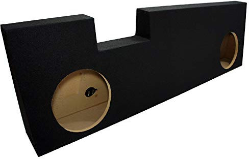 American Sound Connection Compatible with Ford F250 or F350 Super Crew Cab Truck 2001-2014 Dual 10 Subwoofer Sub Box Speaker Enclosure