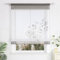 Thinkbay Stickblume Gardine Raffgardinen mit 4 Farben und 4 Groessen Vorhang BxH 100cmx140cm Grau