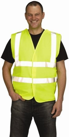 High Visibility Sleeveless Vest Yellow
