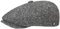 LIERYS Tweed Winter Schirmmütze Damen/Herren - Flatcap Made in Italy - Mütze mit Schurwolle - melierte Wintermütze mit Innenfutter - Flat Cap Herbst/Winter - Schiebermütze schwarz L (58-59 cm)